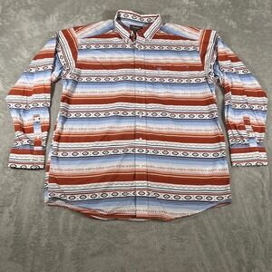 Ariat Shirt Mens Large Multicolor Dexter Jasper Stone Aztec Long Sleeve Western